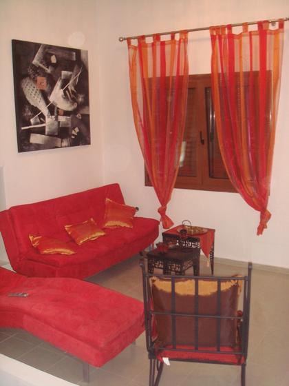 The sitting corner and its window onto the garden