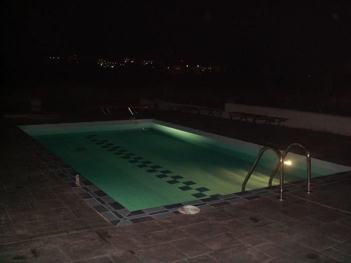 The swimming pool at nightfall